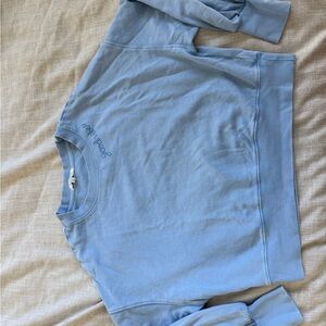 Z Supply Light Blue Embroidered Sweatshirt